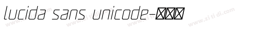 lucida sans unicode字体转换